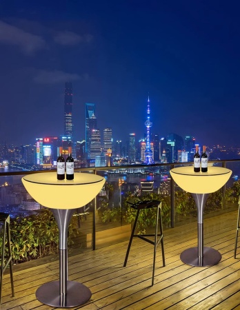 Комплект светящейся мебели Стол+2 стула V9