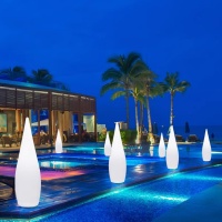 Светильник Капля 36х120 питание от АКБ, RGB